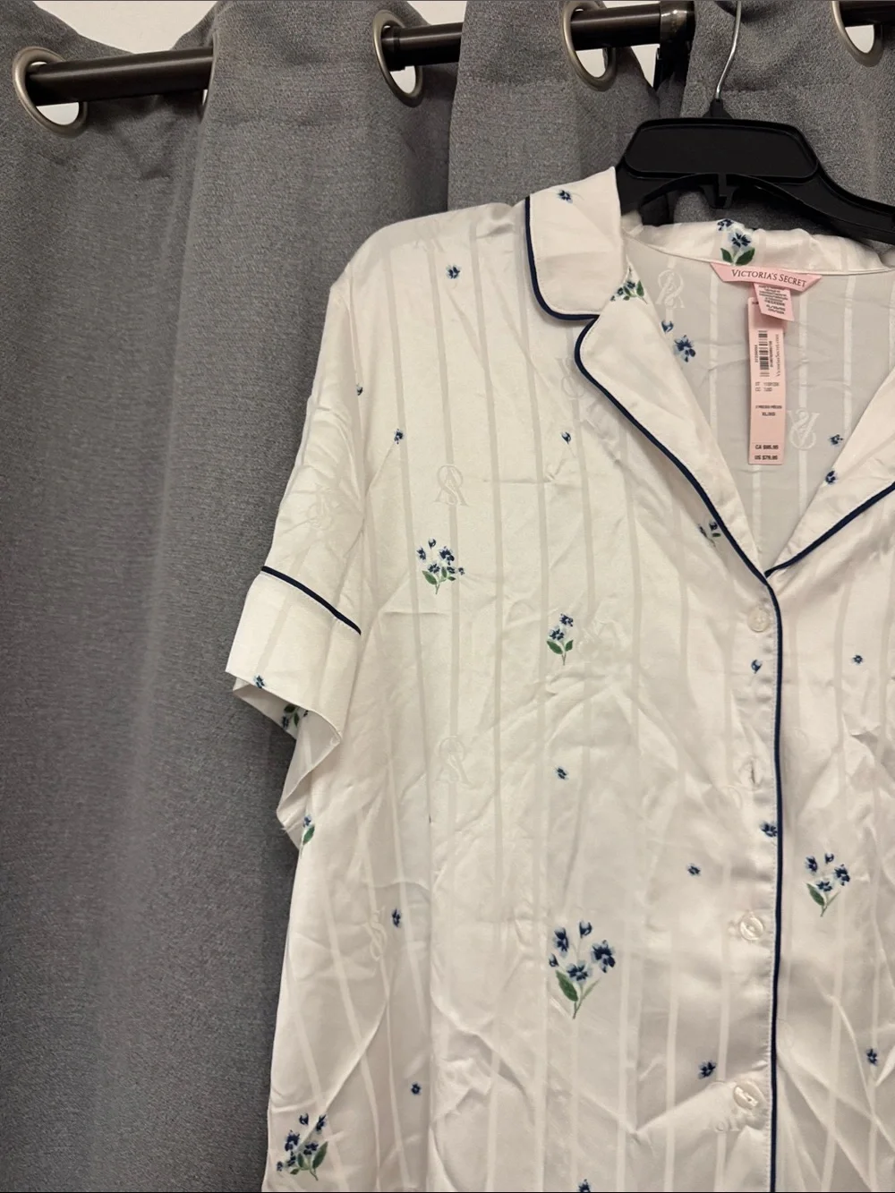 Victoria’s Secret Women’s Short Sleeve Pajama Set - White Floral